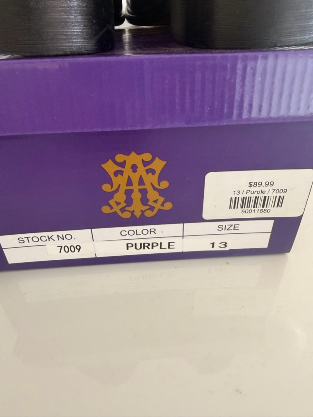Purple Patent Loafers with Velvet Accent - Men’s Slip-On Dress Shoe - Picture 4 of 4